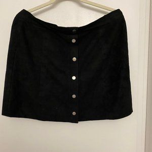Black Suede Skirt